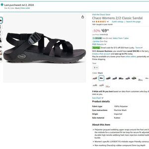 Gently Used Chacos, Size 9